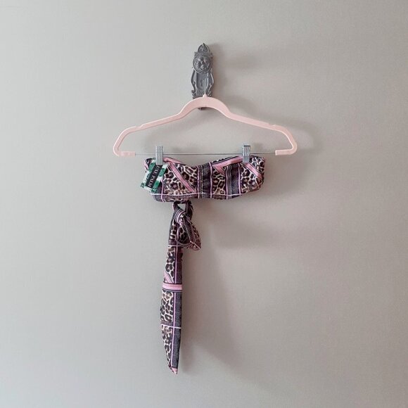 NWT Luxe Palm bandeau bikini top & tie bottom set - Picture 10 of 13